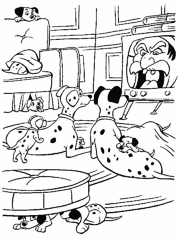 Pongo und Perdita Ausmalbilder 101 Dalmatiner